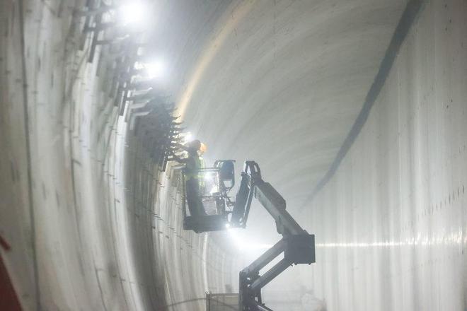 开云 开云体育官网上海市域铁路机场联络线标隧道内部结构工程全部建成准备铺轨(图7)